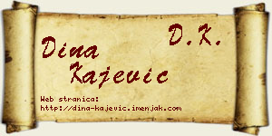 Dina Kajević vizit kartica